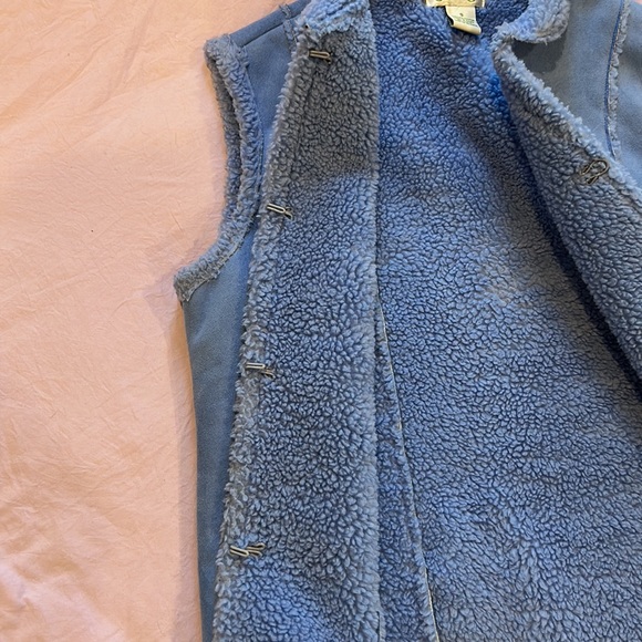 Vintage Blue Suede Vest - Picture 7 of 8